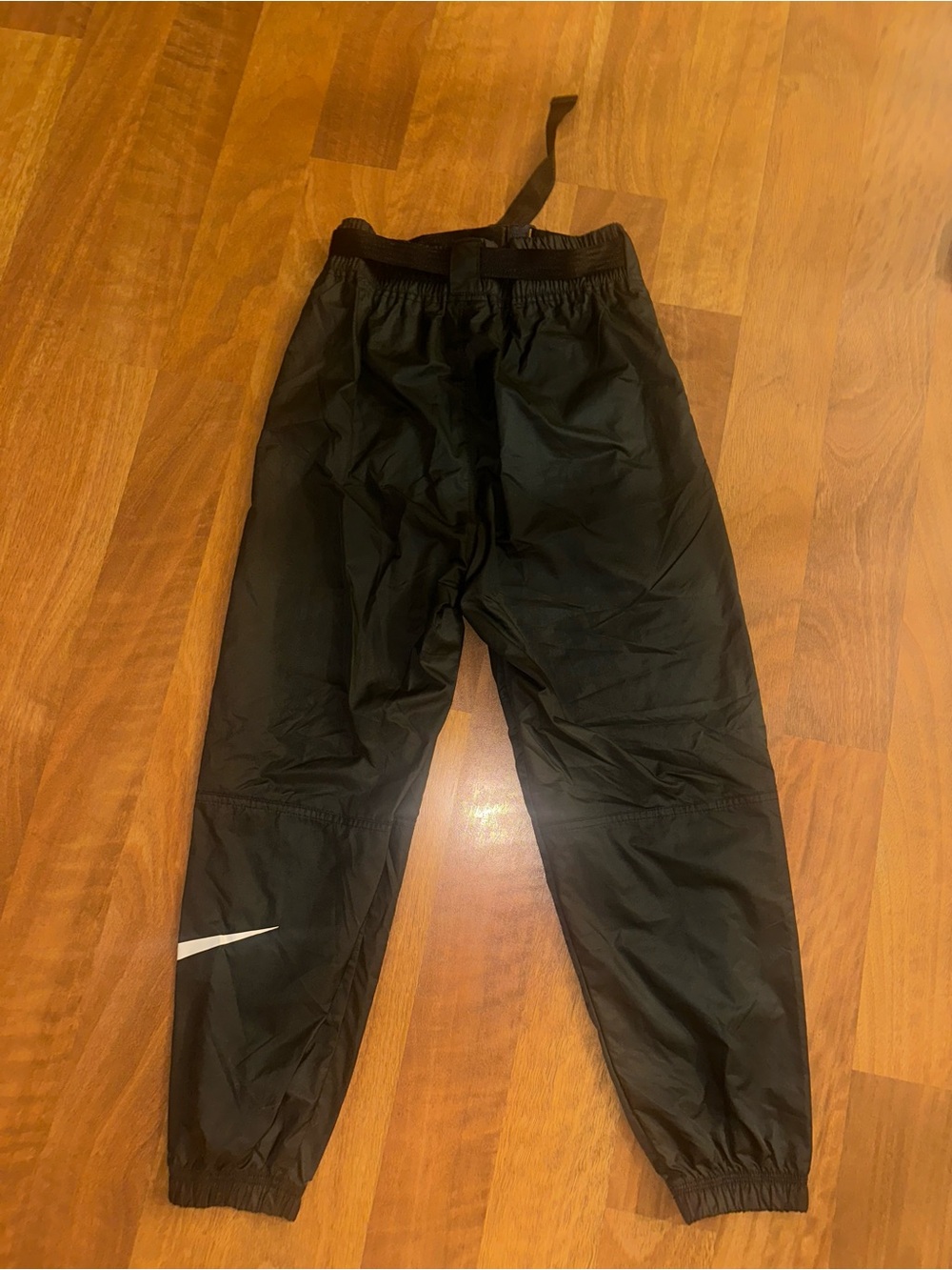 Nike Black Belted Athletic Track Pants - Lightweight Active Bottoms